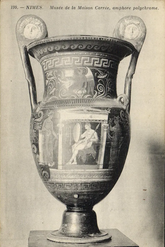 Nîmes — Museum der Maison Carrée, farbige Amphore — Nr. 199 - Vorderseite