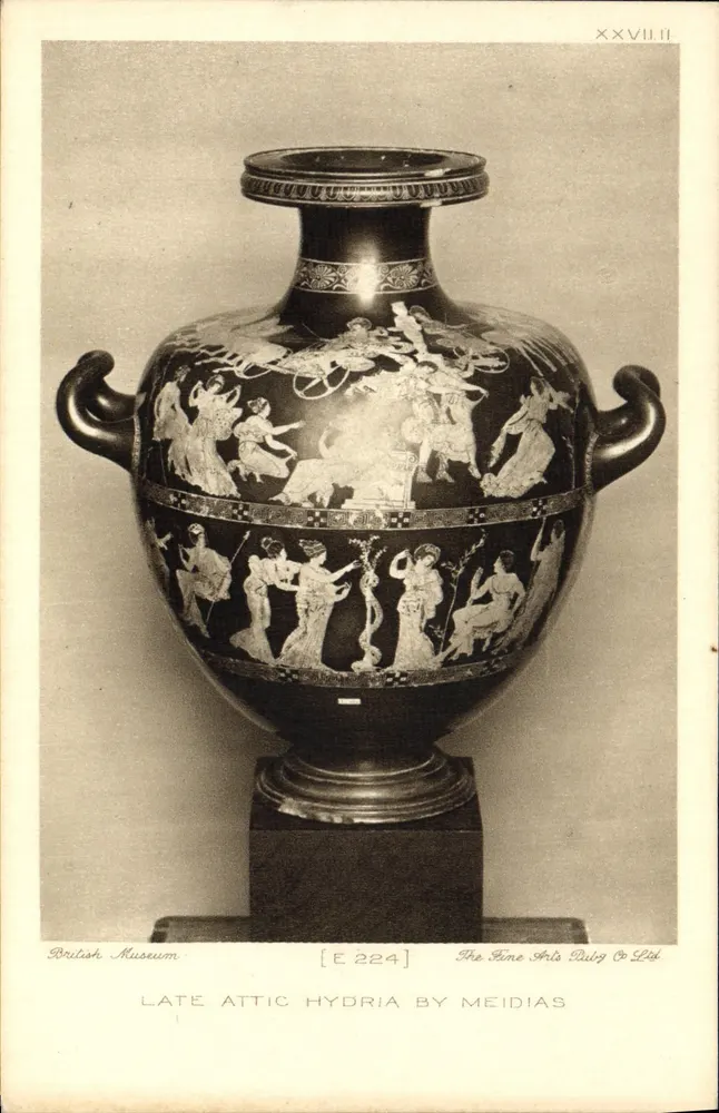Späthetisches attisches Gefäß von Meidias — British Museum — The Fine Arts Publishing Co Ltd, Nr. E 224 - Vorderseite