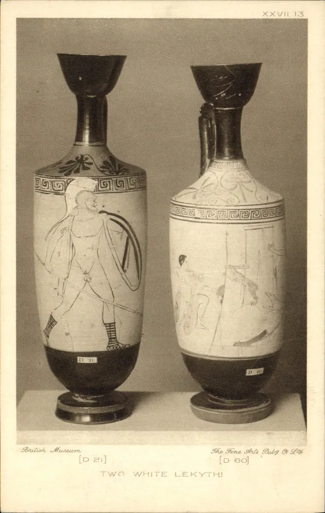 Zwei weiße Lekythien — British Museum — The Fine Arts Pubg Co Ltd, n° XXVII 13 - Vorderseite