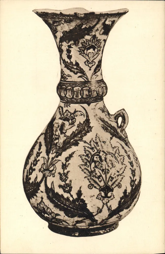 Vase aus Faience, angeblich aus Rhodos — 18. Jahrhundert — Arabisches Museum in Kairo — Phototyp. Frobenius S. A. Basel (Schweiz) - Vorderseite