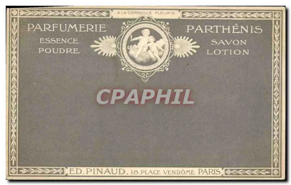 Parfumerie Parthénis — Lotionseife — Verlag Pinaud, 18, place Vendôme, Paris - Vorderseite