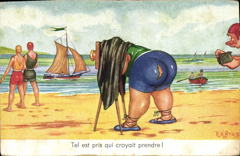 Photographe à la plage — scène humoristique — Raffray - Vorderseite