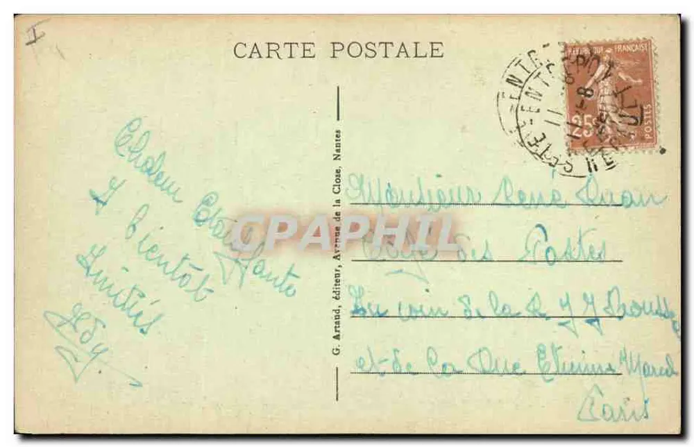 CETTE - Ansicht des alten Bassins vom Môle — G. Arannd, Nantes - Rückseite