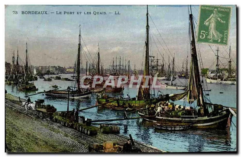 Bordeaux — Der Hafen und die Kais — LL - Vorderseite