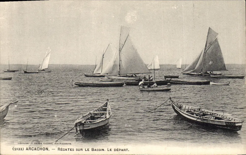 Arcachon — Régates am Bassin. Der Start — Henry Guillier, rue Fonneuve, n°2133 - Vorderseite