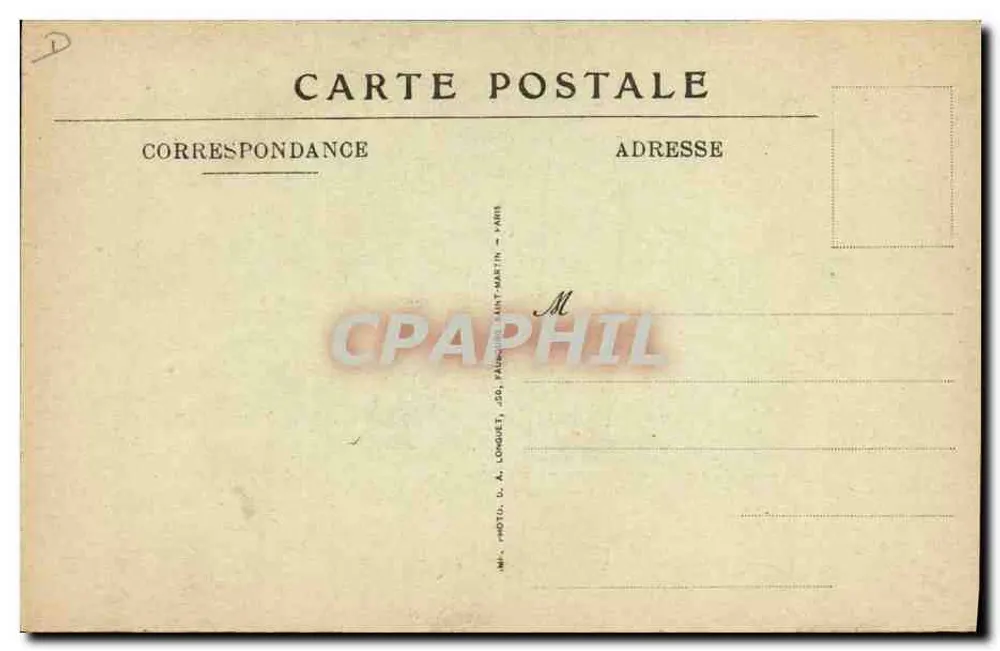 Paris — Hôtel des Monnaies — Münzdruckpresse — Verlag L. A. Loguet, 17 - Rückseite