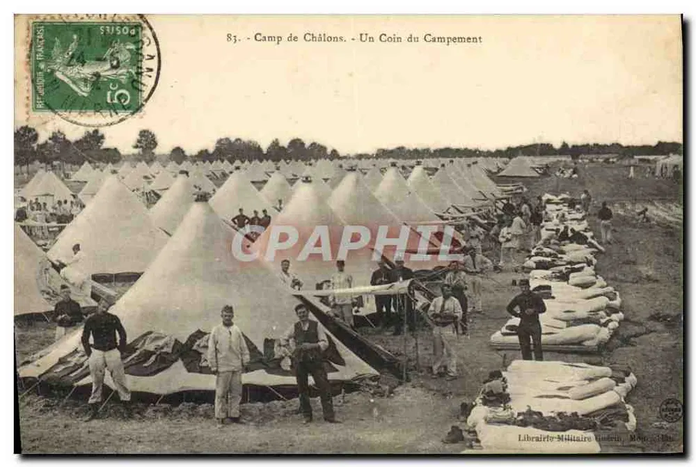 Camp de Châlons - Ein Eckchen des Lagerplatzes — Librairie Militaire Linden, Montreuil - Vorderseite