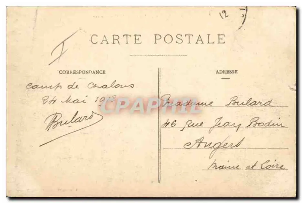 Camp de Châlons - Ein Eckchen des Lagerplatzes — Librairie Militaire Linden, Montreuil - Rückseite