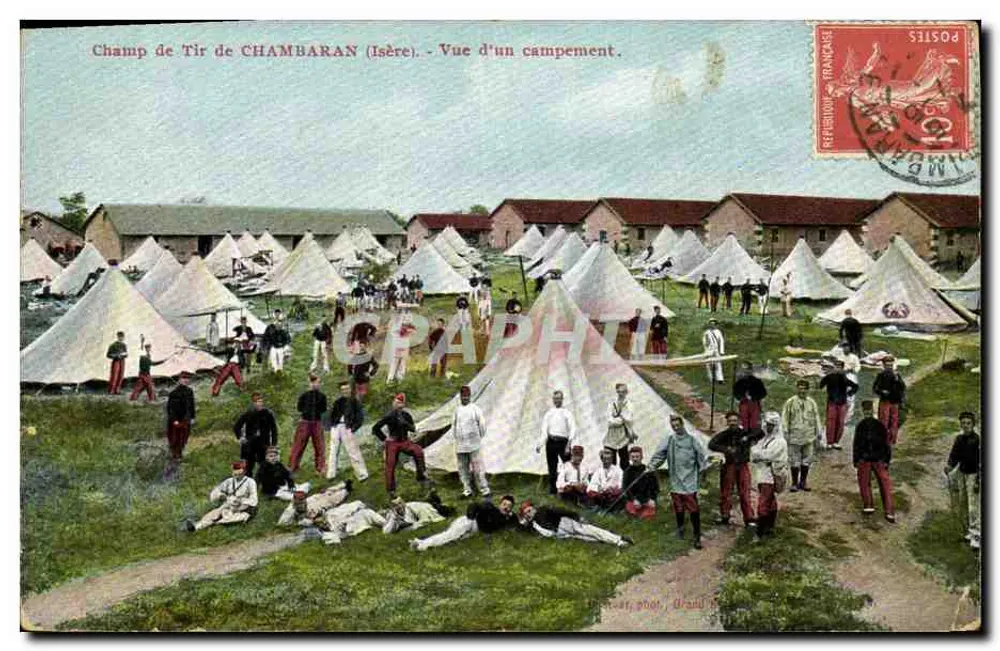 Schussfeld von CHAMBARAN (Isère) — Ansicht eines Lagerplatzes — Druck von Grand & Cie - Vorderseite