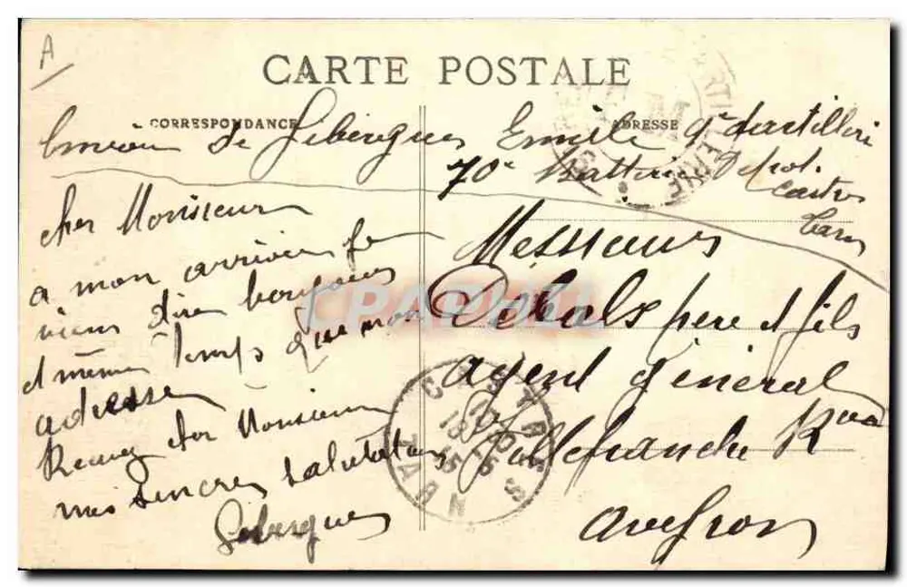 Artillerie - Ladung der Waffe — Edit. Raynaud, Bazar du Mail, Castres - Rückseite