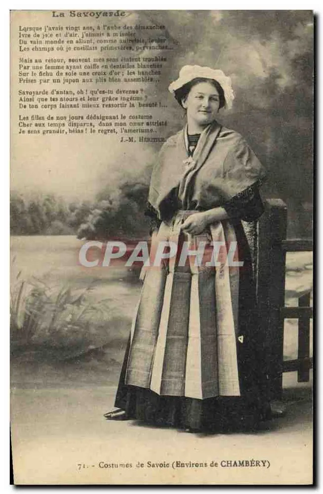 Die Savoyardin — Savoyardisches Kleid (Umgebung von CHAMBERY) — 71 - Vorderseite