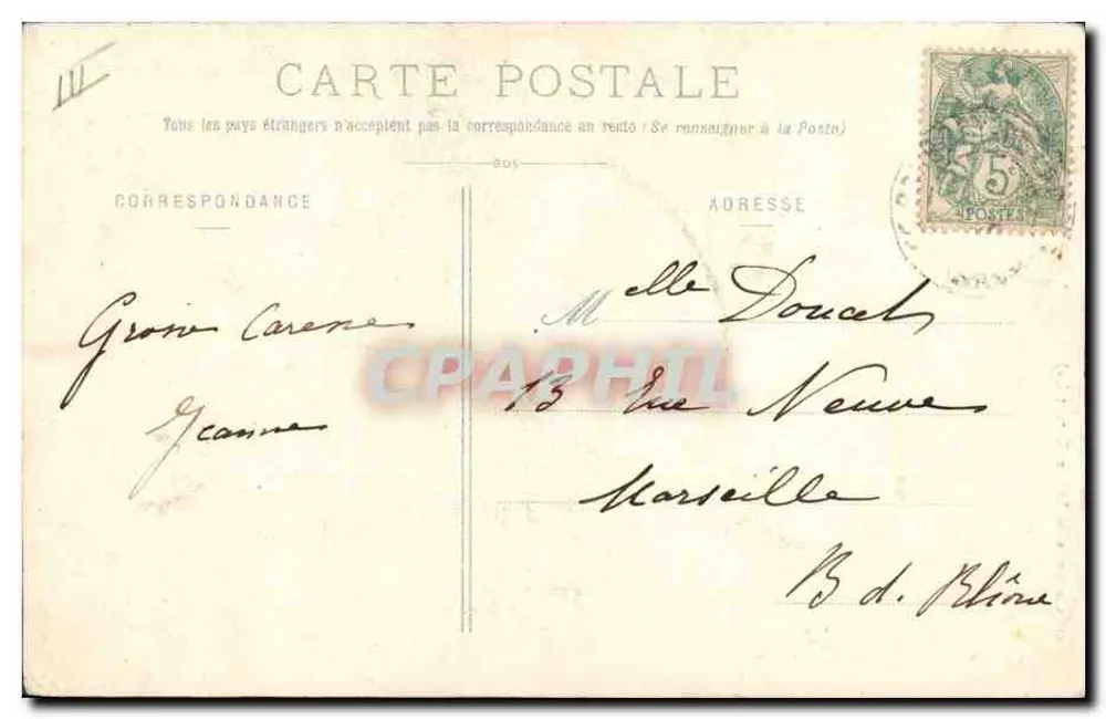 Mulher vestindo traje de Savoie tecendo à huppe — E. Reynaud, Chambéry, n°21 - Verso
