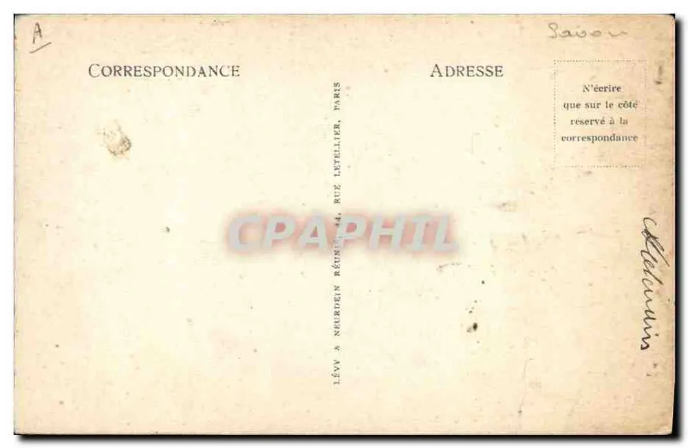 A Savoia pittoresca — Chemise de Savoie — Areches, LL - Verso