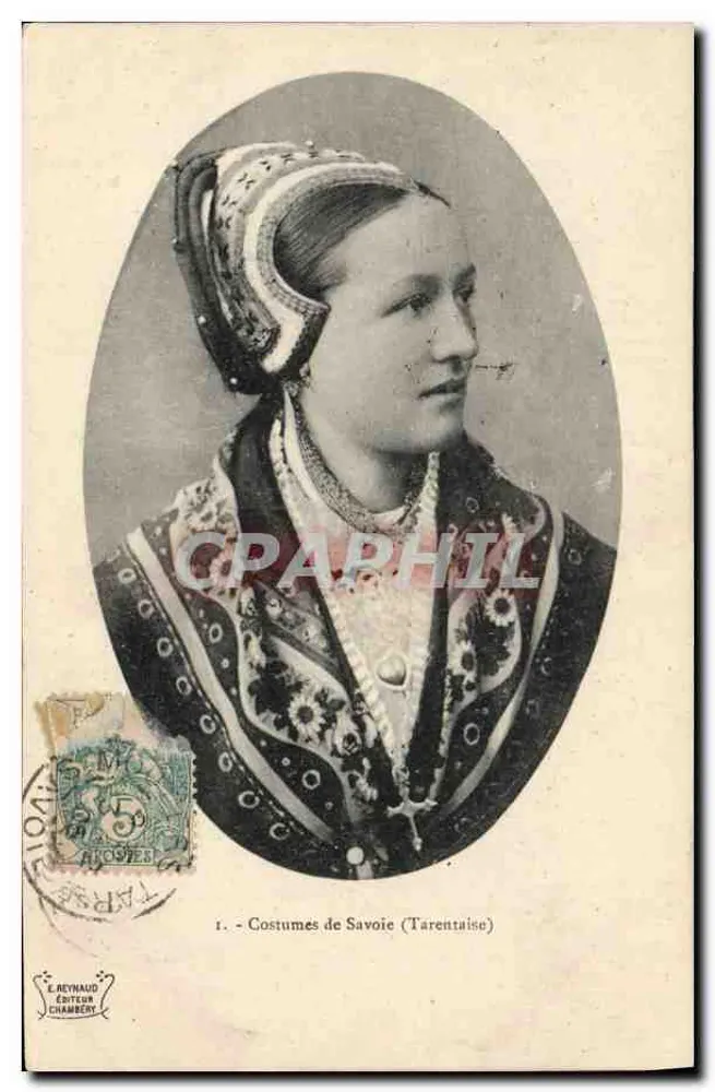 Trajes de Saboia (Tarentaise) — E. Reynaud, Editor, Chambery — n°1 - Frente