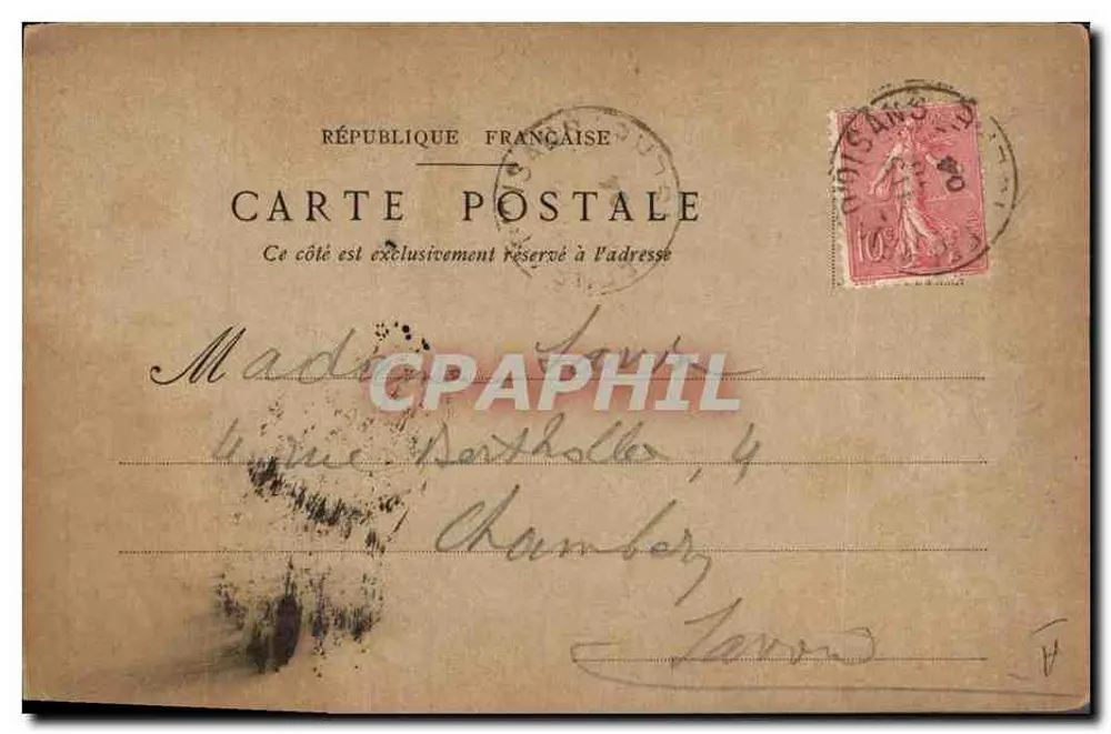Frau im Kleid von Saint-Sorlin-d'Arve — Savoie — Imp. Ducloz, Moutiers - Rückseite