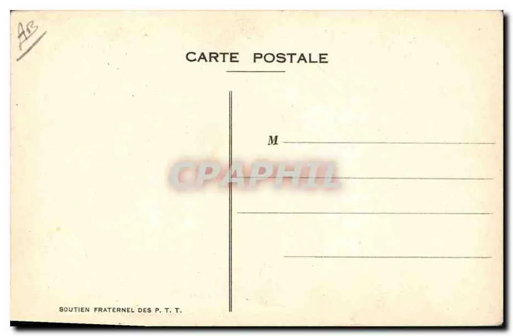 Le Roi des prestidigitateurs — caricature d'un homme en colère recevant une lettre de retour — éditeur Soutien Fraternel des P.T.T. - Verso