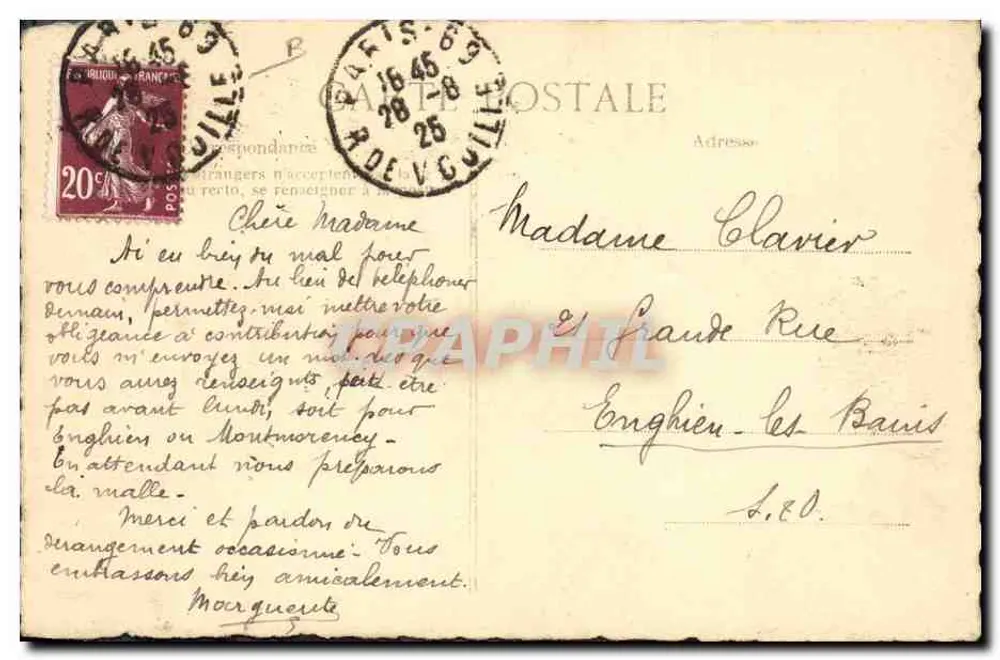 Cartero das Pós-Telegráficas sob Luís-Filipe — Gravura extraída do Jornal — editor Louis Montmartre - Verso