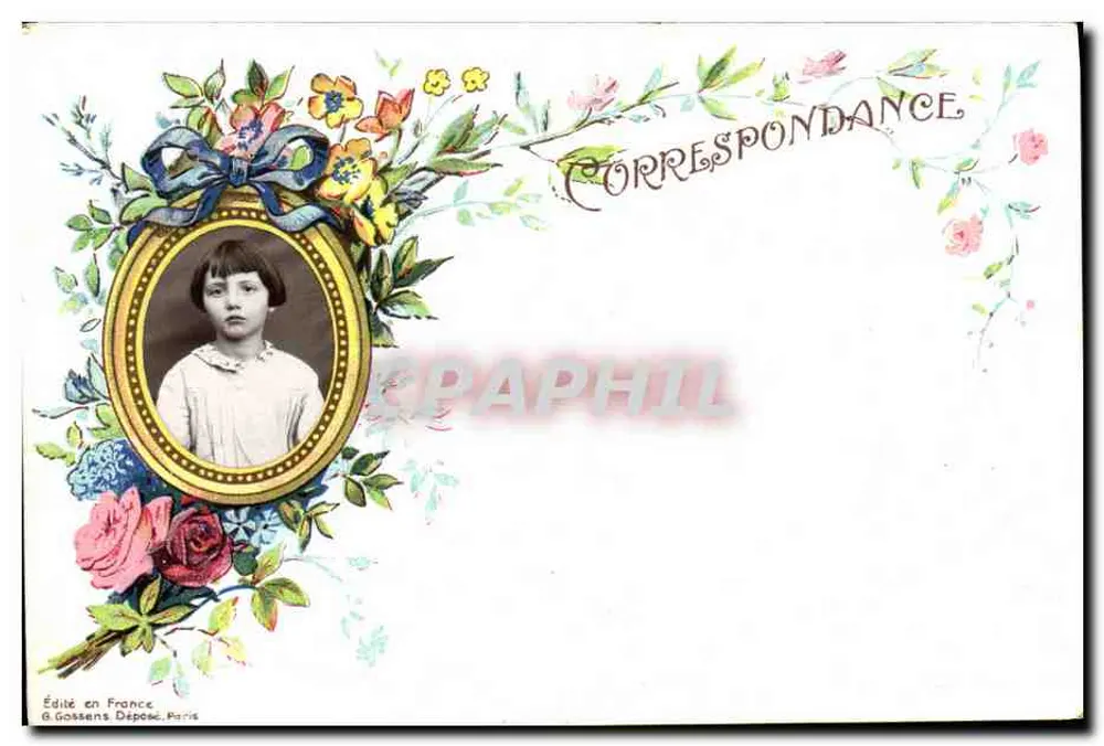 Kindergarten Portrait — Correspondance — G. Gossens, Paris - Vorderseite