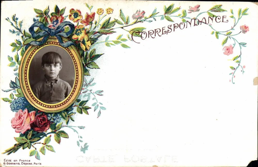 Porträt eines Kindes — Correspondence — G. Gossens, Déposé, Paris - Vorderseite