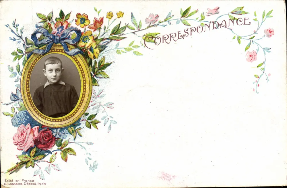 Kind — gerahmtes Portrait — G. Gossens, Déposé, Paris - Vorderseite