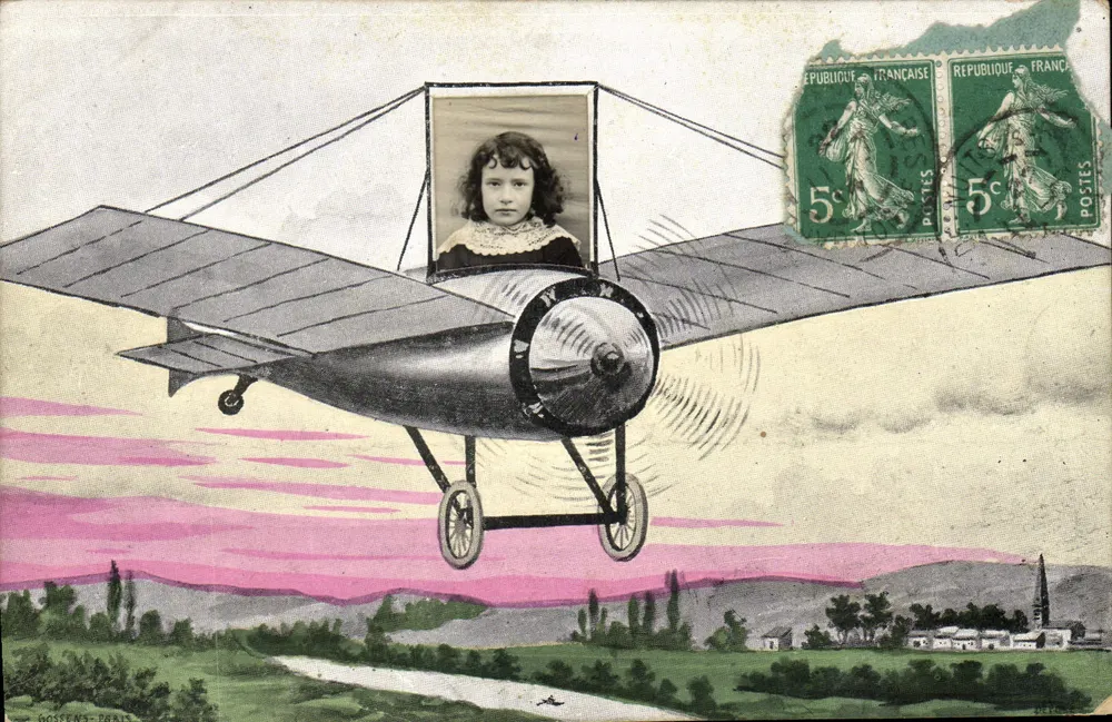 Mädchen in einem Flugzeug — Illustration — Gossens-Fraix - Vorderseite