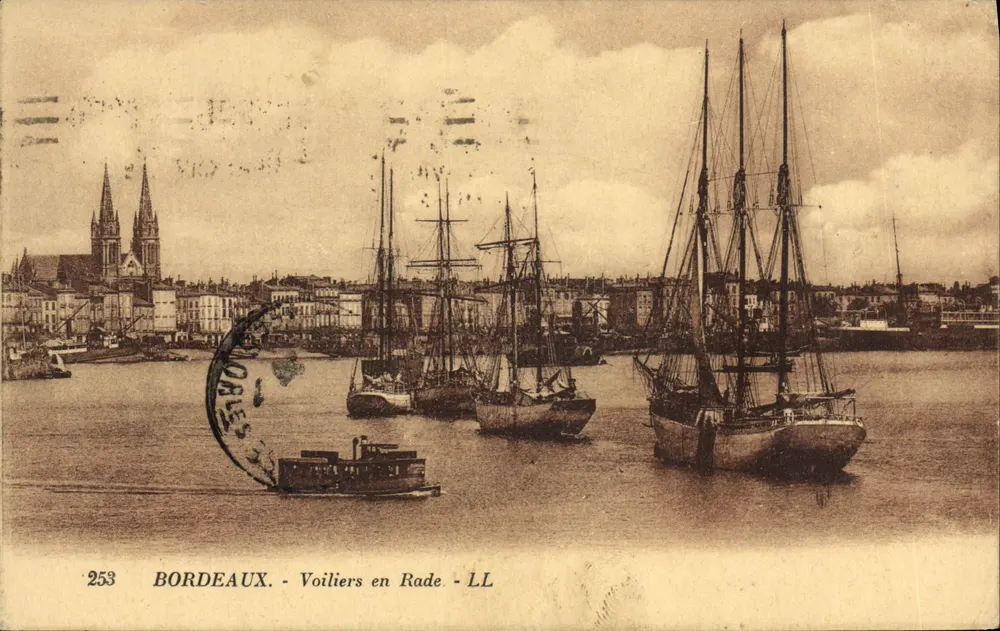 Bordeaux - Segelschiffe im Hafen - LL - Vorderseite