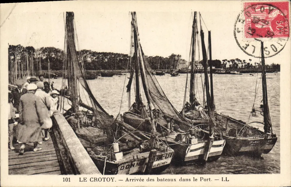 LE CROTOY — Ankunft der Boote am Hafen — LL - Vorderseite