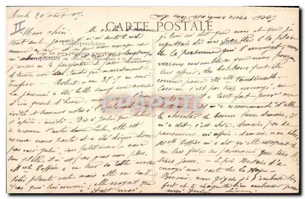 Cavalier sur la plage — Temps calme — G.G. — Éditeur G.G. n°18 - Verso