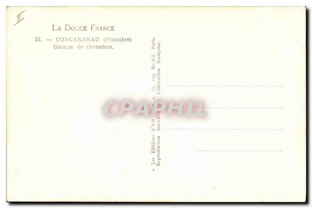 Concarneau (Finistère) — Grupo de thonniers — Les Éditions d'Art Douce France - Reverso
