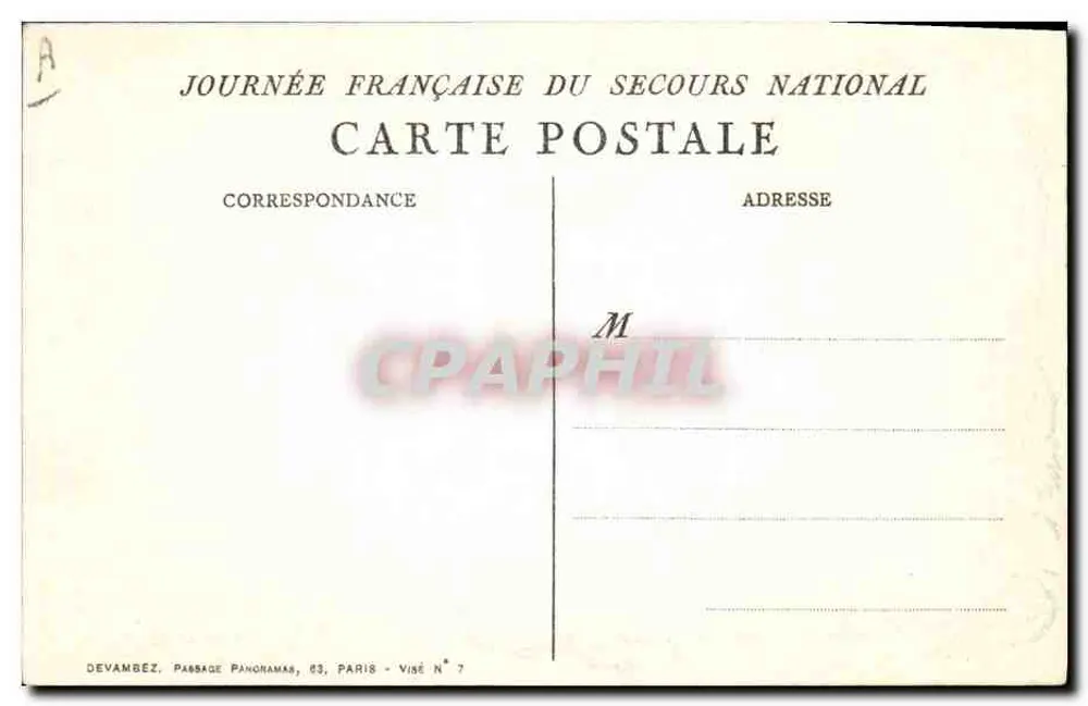 Familie in einer Hütte — Szenen aus dem Leben — Devambéz, Passage Panoramars, Paris — Nr. 7 - Rückseite