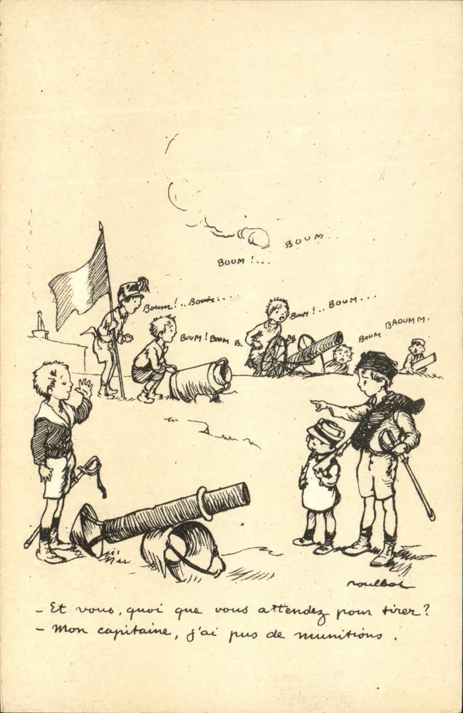 Kinder, die Krieg spielen — Karikatur — Poulbot n°22, Verlag Ternois - Vorderseite