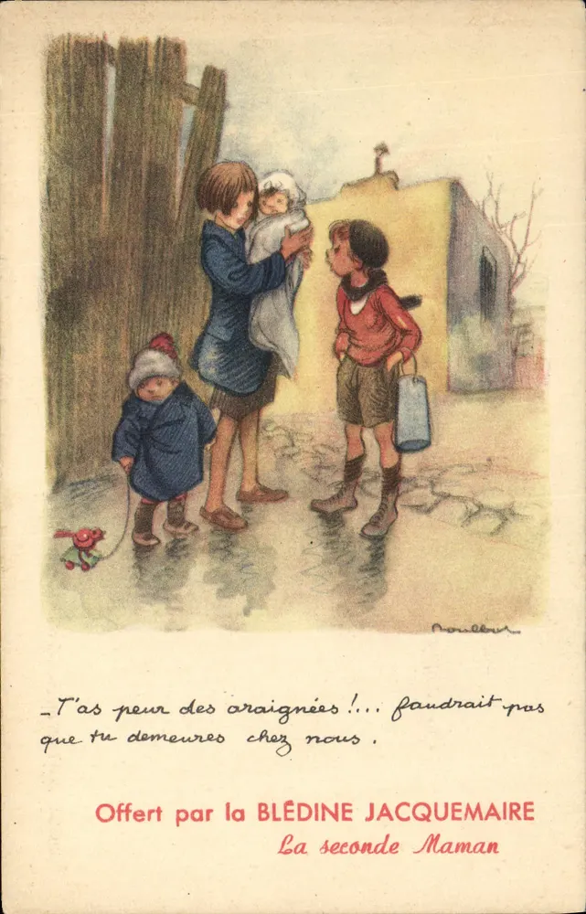 Kinder und Baby — Straßenszene — Nationale Liga gegen Slums - Vorderseite