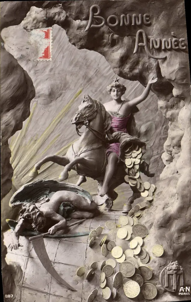 Soggetto mitologico — Buon Anno — A-N Parigi, n° 807 - Recto