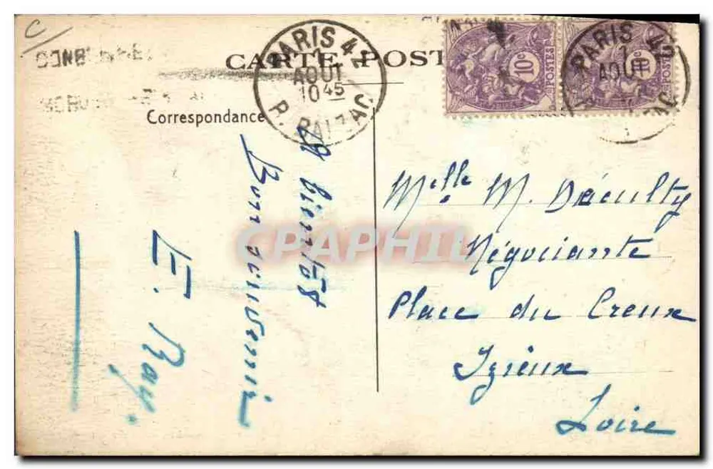 PARIS — Münzhof — Die Schneiderei — L. Baslé, phot. edit. Robinson (Seine) - Rückseite