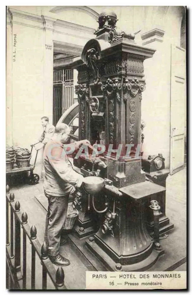 Paris — Hôtel des Monnaies — Presse monétaire — D.U.L. Papred, n°16 - Recto