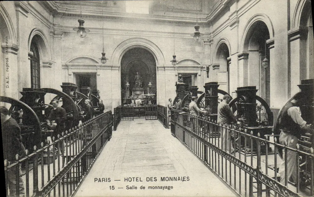 Paris — Hôtel des Monnaies — Münzraum — D.A.L. reproduc. in-4 - Vorderseite