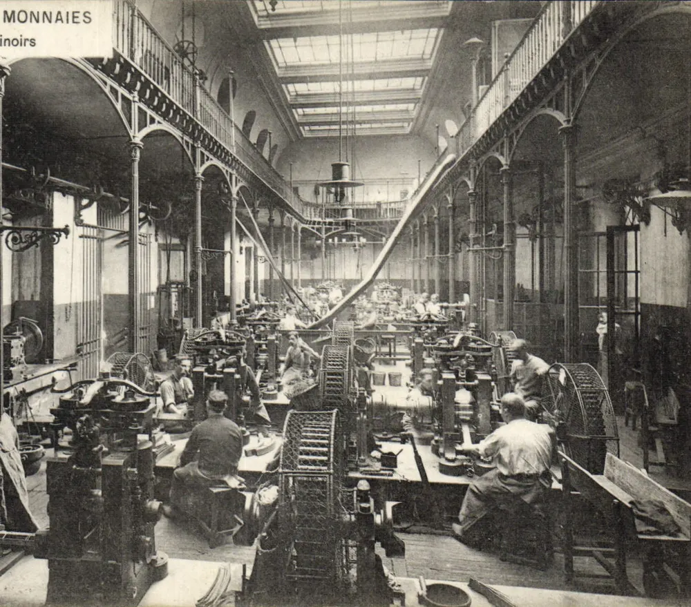 Innenansicht einer Münzfabrik — Münzfabrik - Vorderseite
