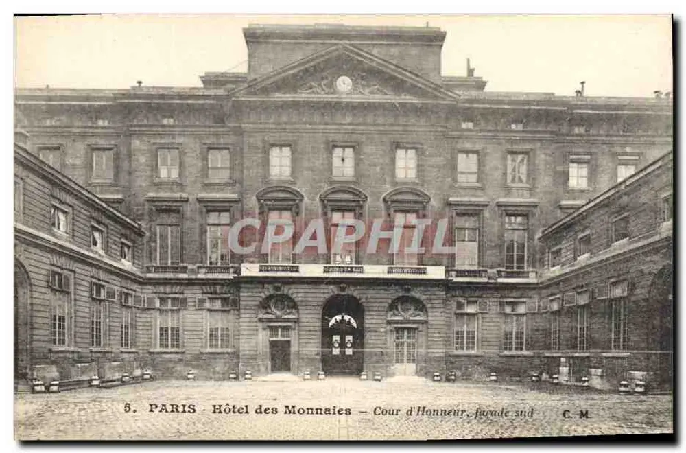 Paris - Hôtel des Monnaies - Cour d'Honneur, südliche Fassade - Vorderseite