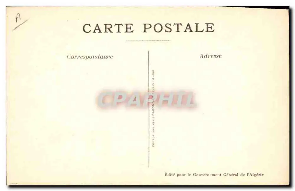 Aurassiennes — Serie Nr. 1 — Béconnier, Alger - Rückseite