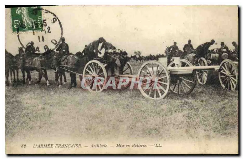 DIE FRANZÖSISCHE ARMEE — Artillerie — Aufstellung zur Batterie — LL. - Vorderseite