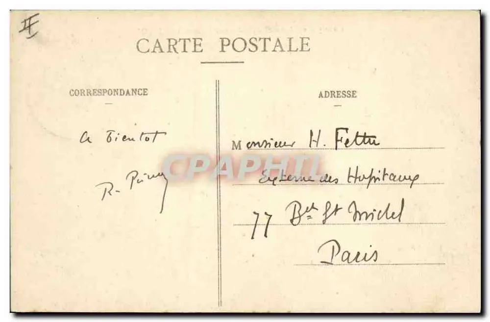 Campo de Sissonne - Barracas - D.Q. - Editor desconhecido - Verso