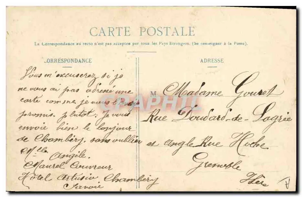 Trajes de Saboia (ARVES) — 4. — Editor L. Reynaud, Chambéry - Verso