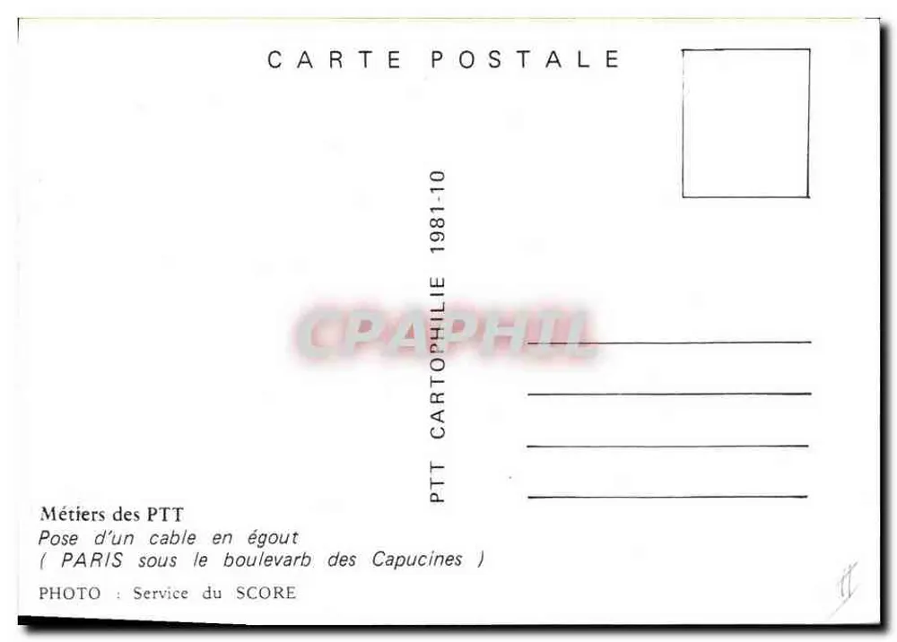 Tiragem do cabo — As linhas — PTT - Verso
