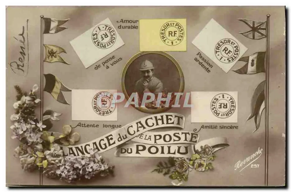 Linguagem do carimbo postal do soldado — editor Rorrinche, n° 297 - Frente