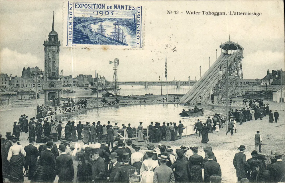 Exposition de Nantes 1904 — Water Toboggan. Der Landeplatz — J. Nozaïs, Nantes, n°13 - Vorderseite