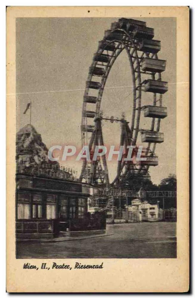 Wien, II., Prater, Riesenrad — Ansicht der großen Rutsche der Messe — Verlag M.L.M.W. II. - Vorderseite