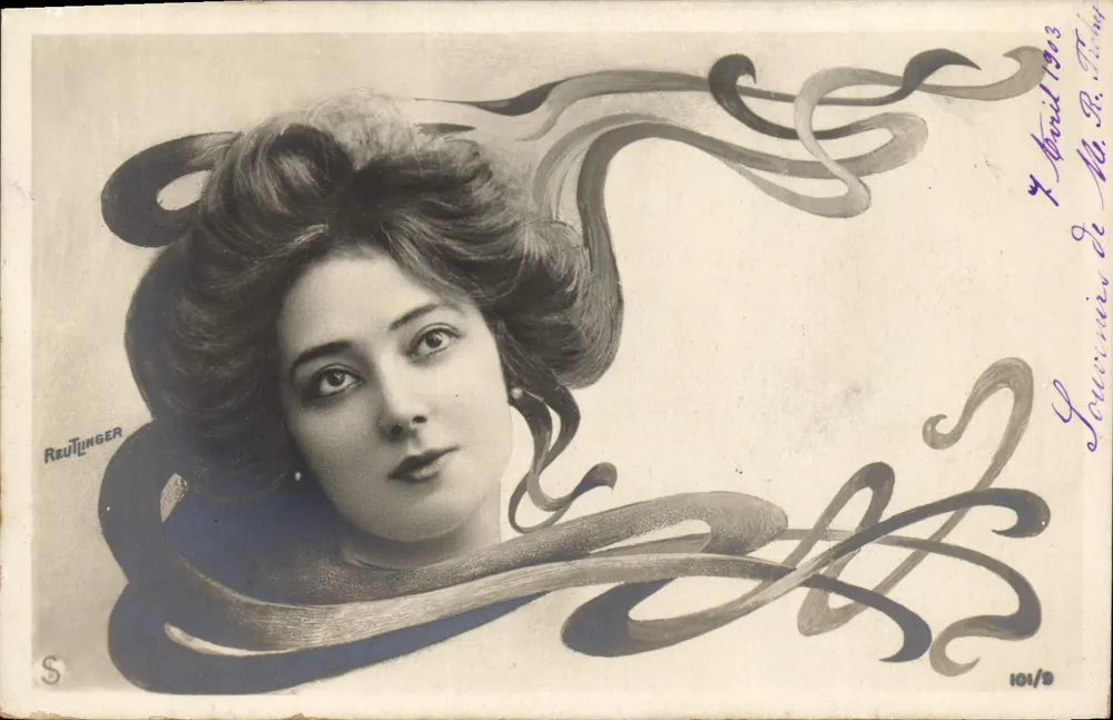 Porträt einer Frau — Art nouveau — Reutlinger, n° 101/9 - Vorderseite