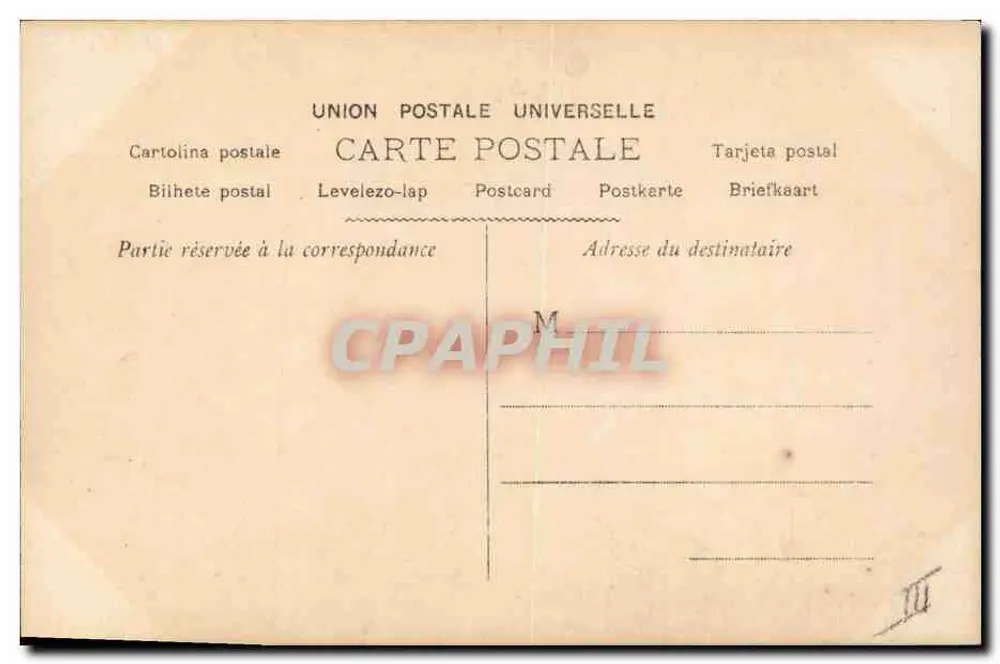 Vier Frauen auf einem Halbmond — Verlag Union Postale Universelle — Nr. III - Rückseite