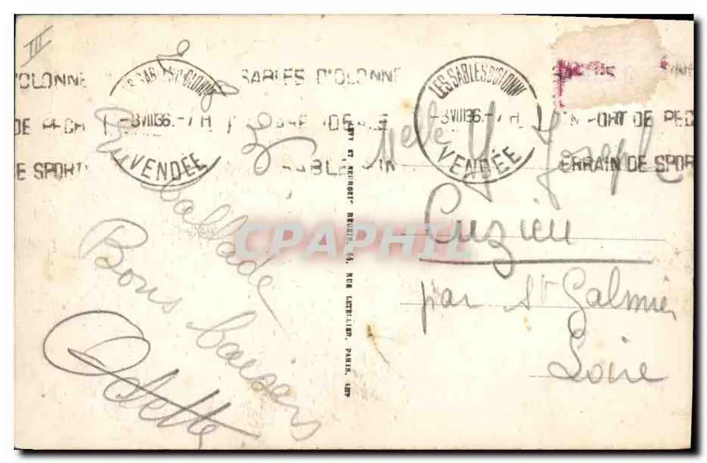 LES SABLES-d'OLONNE — Um Thonier — ND. - Verso