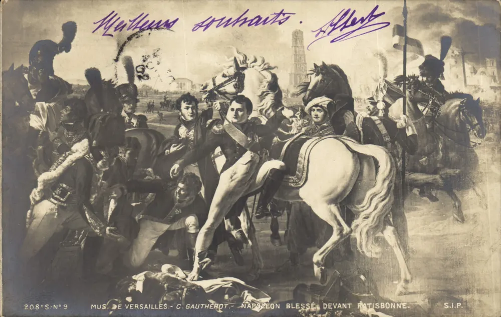 Napoleon verletzt vor Ratisbonne — Musée de Versailles — C. Gautherot — S.I.P. — Serie 208 S Nr. 9 - Vorderseite